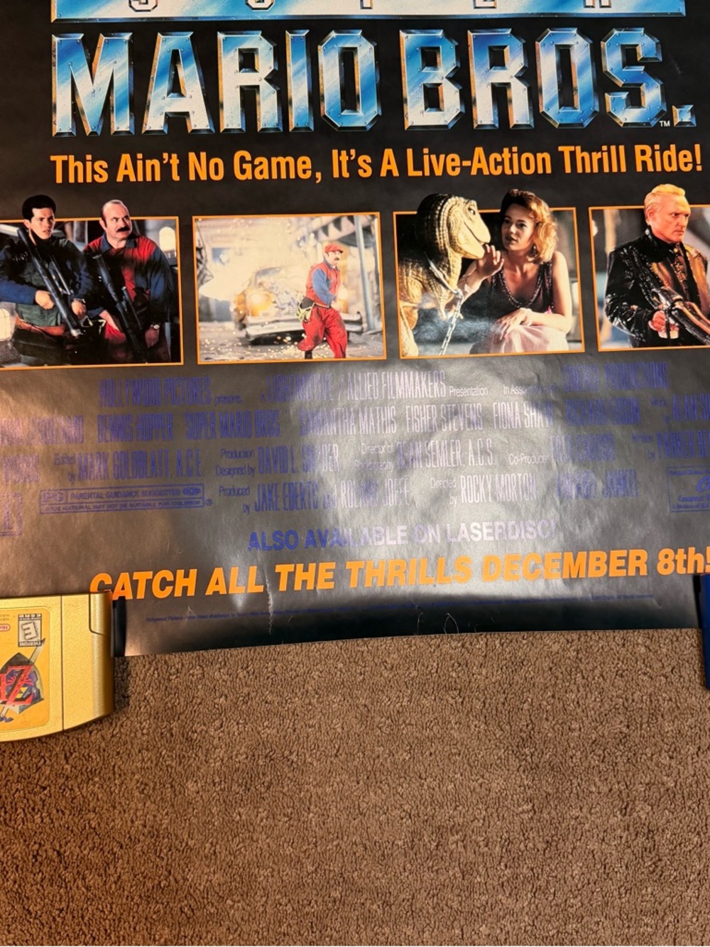 Super Mario Bros 1993 Video Store Promo Poster 26x40 - Picture 3 of 7